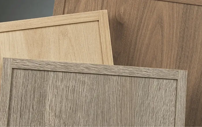 Doors with different finishes