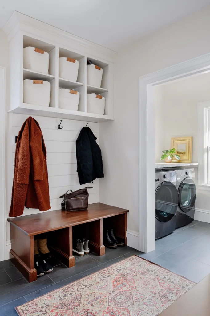 Laundry room with custom cabinets