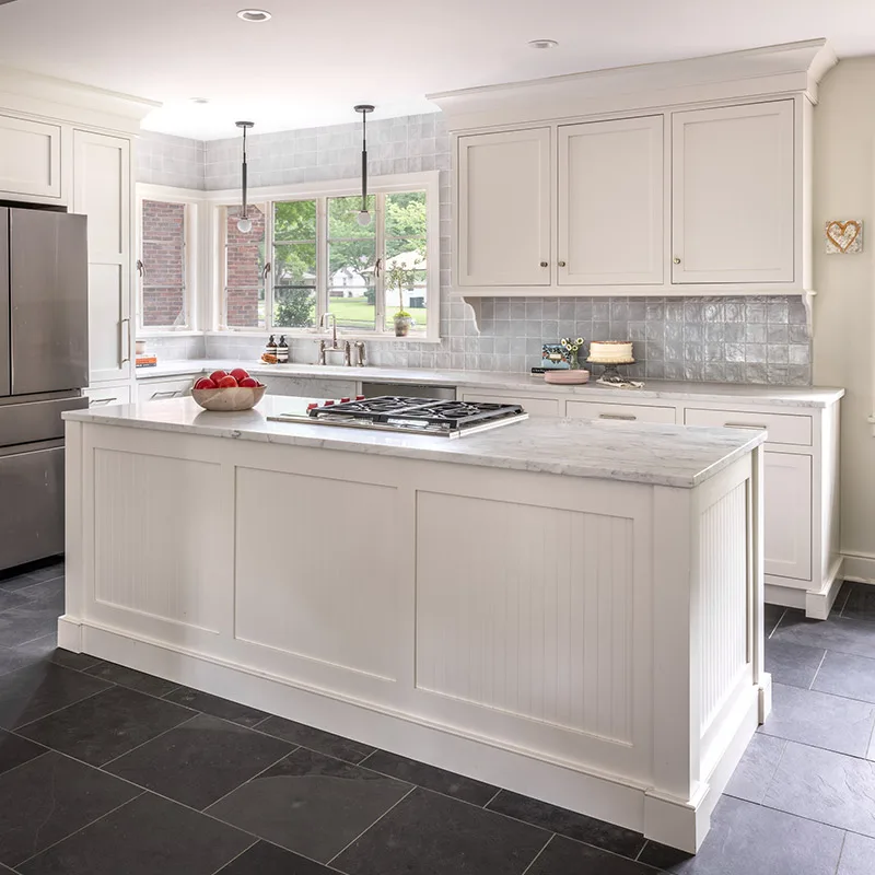 Kitchen with custom cabinets