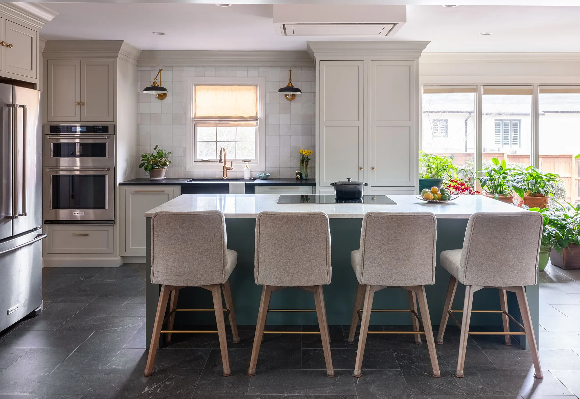 Kitchen with custom cabinets