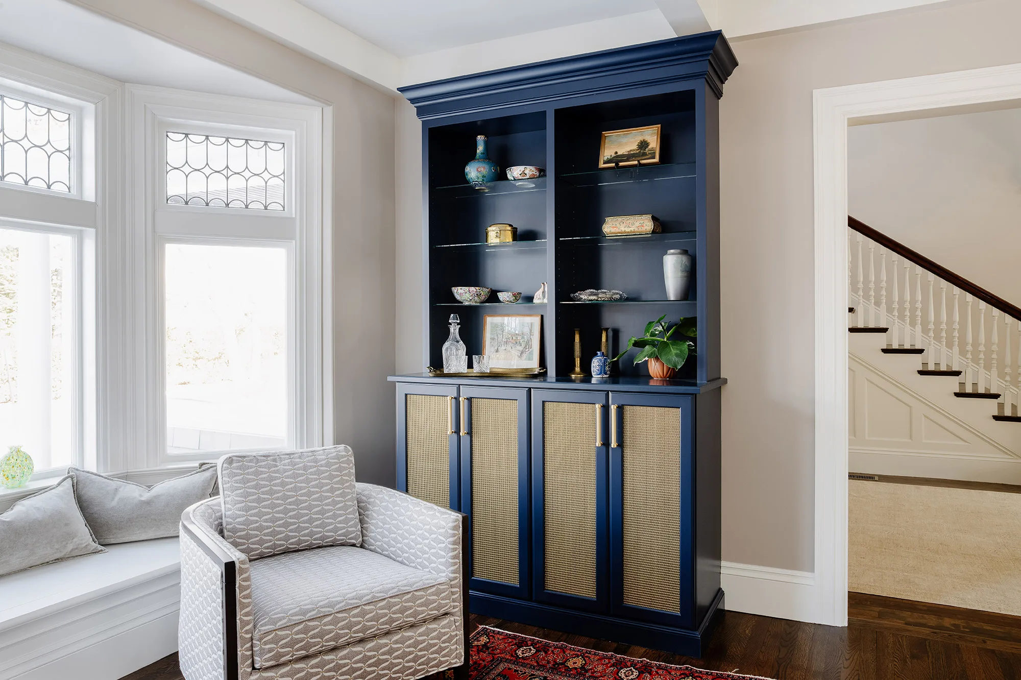 Custom built-in living room cabinets