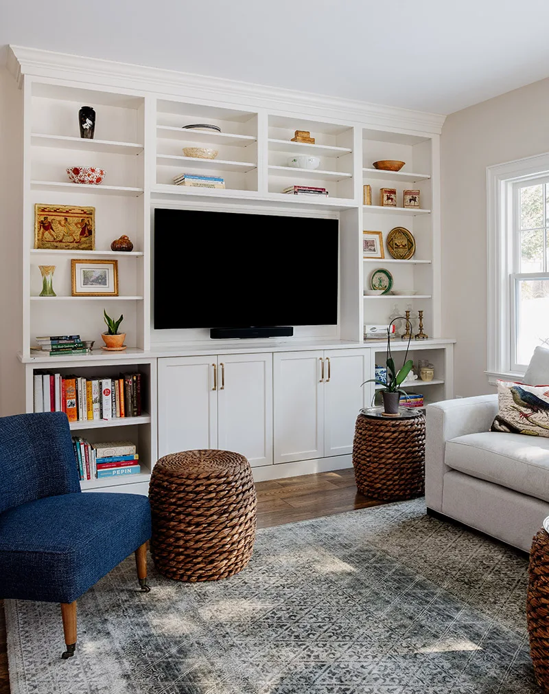 Custom library cabinets