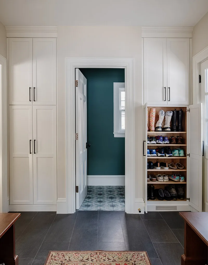 built-in mudroom cabinets