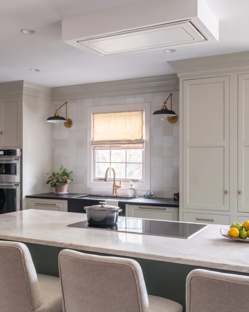 closeup of kitchen island