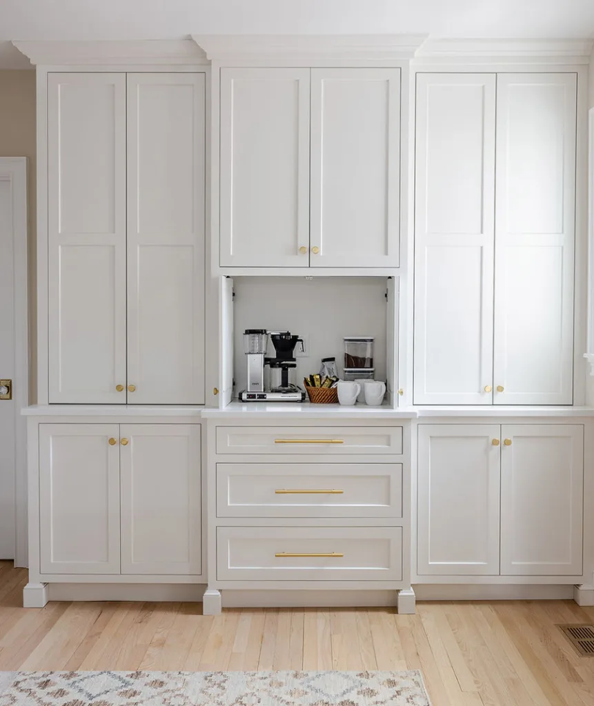 Custom coffee bar cabinets
