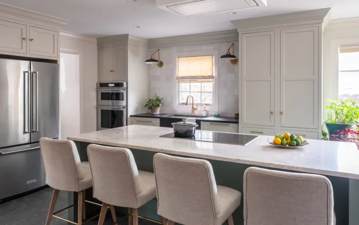 Custom kitchen with Heron finish