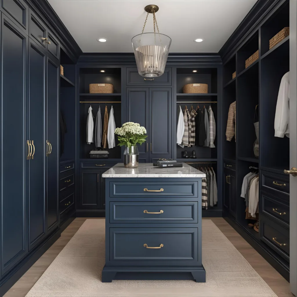 Dark closet cabinets