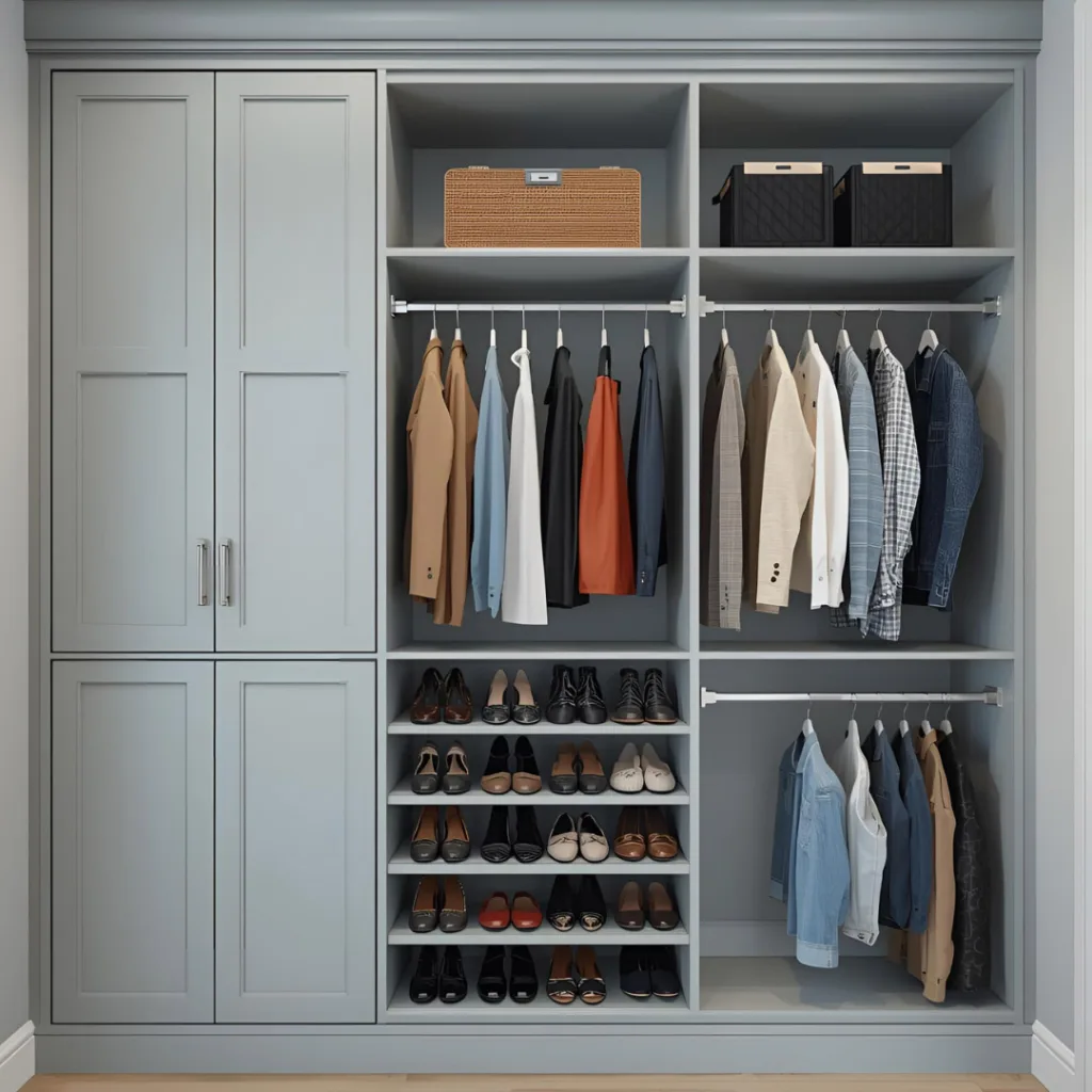Custom closet cabinets