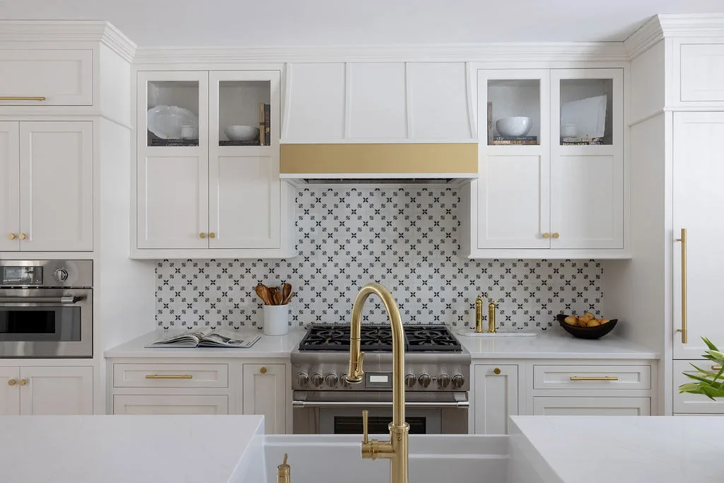 White custom kitchen cabinets