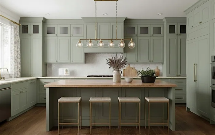 Kitchen focal point that is great for entertaining guests