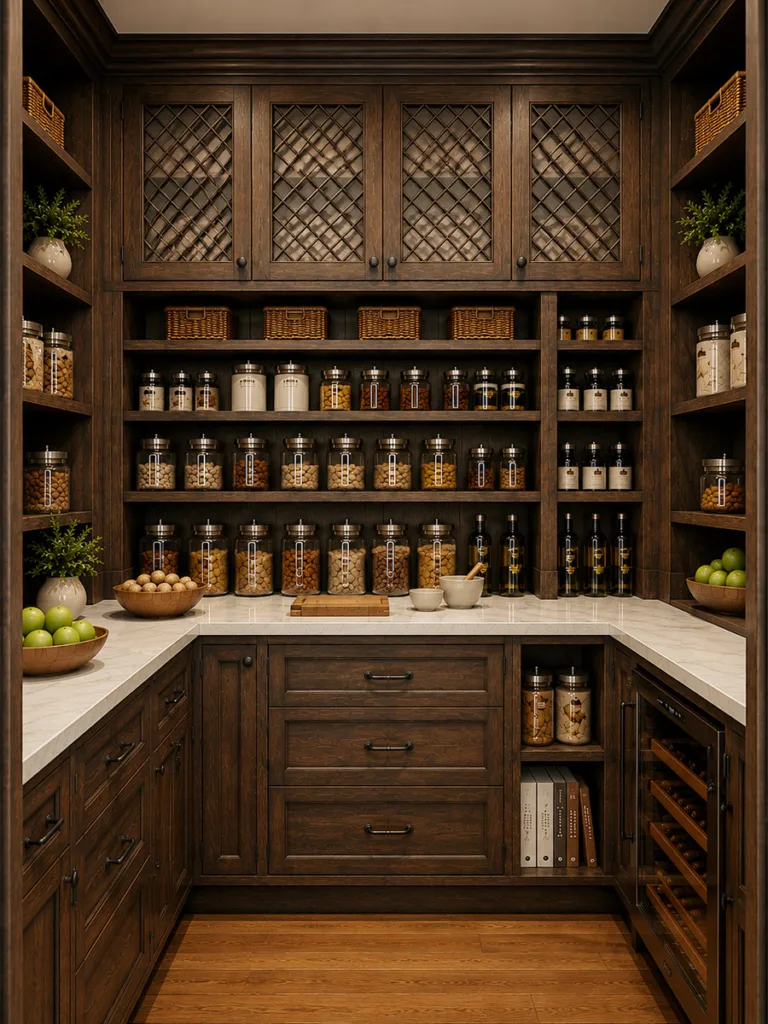 High end pantry cabinets