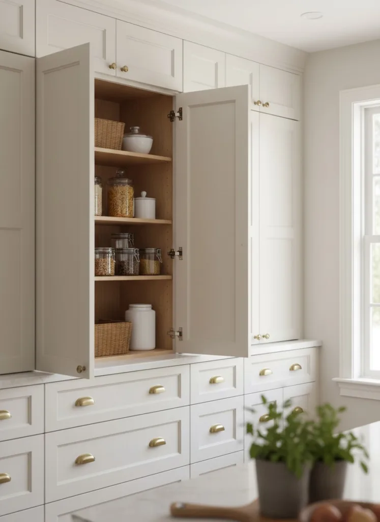 open pantry cabinets