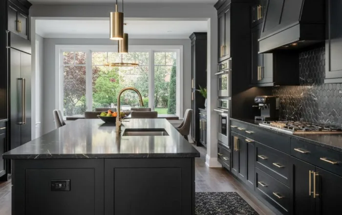 Dark kitchen cabinets